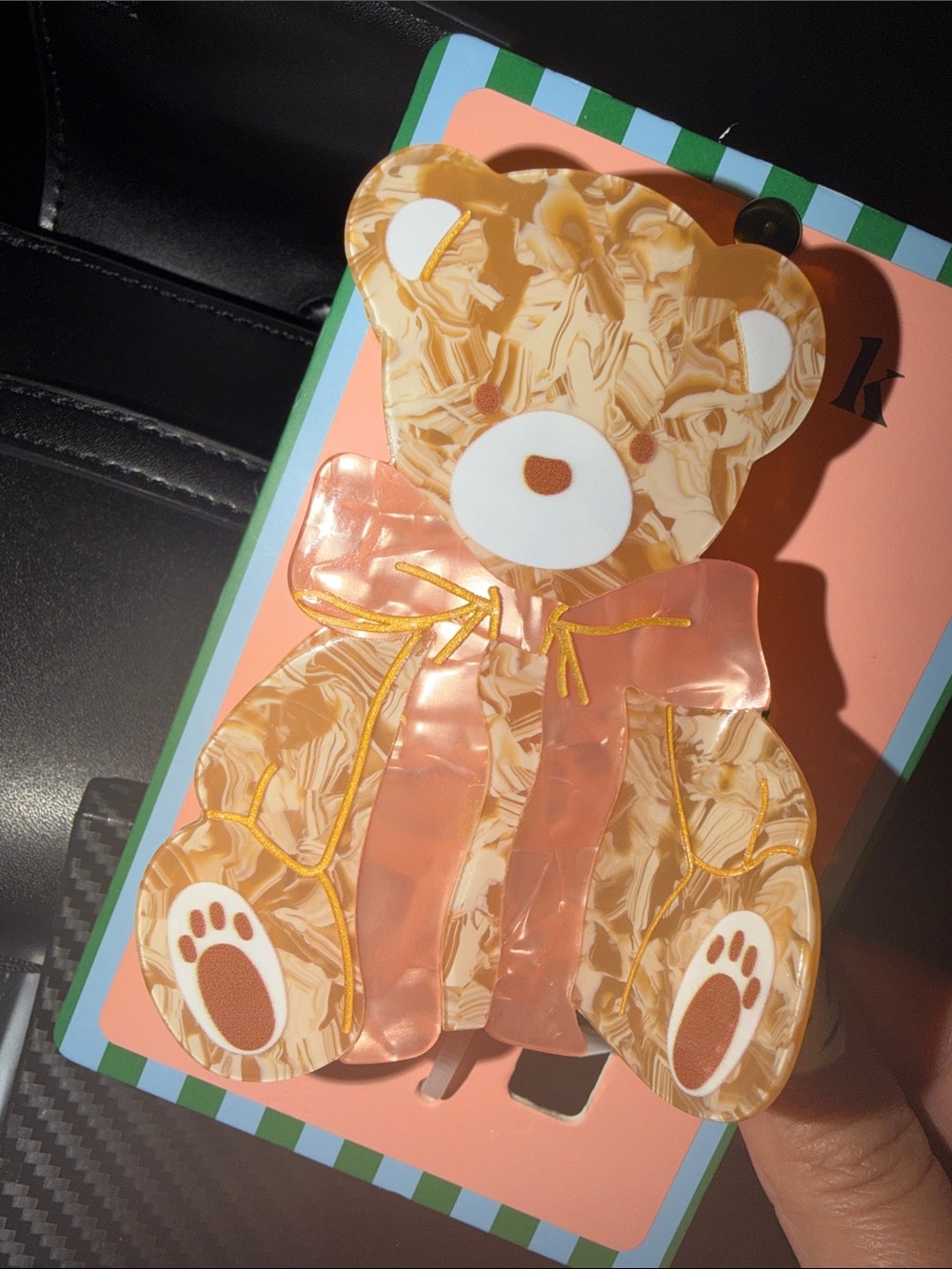 Teddy bear cute bow Claw Clip Hair Accessory